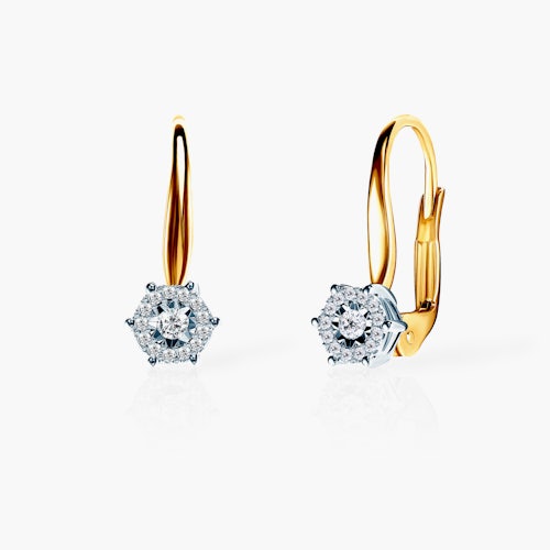 Kolczyki Savicki: złote, diamenty